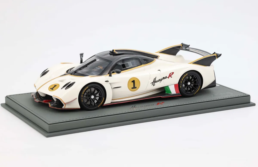 Pagani Huayra R 2020 1:18 Scale Replica Model Car in Benny White