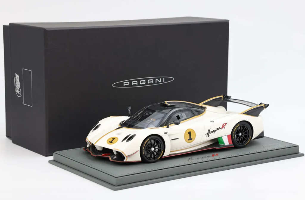 Pagani Huayra R 2020 1:18 Scale Replica Model Car in Benny White
