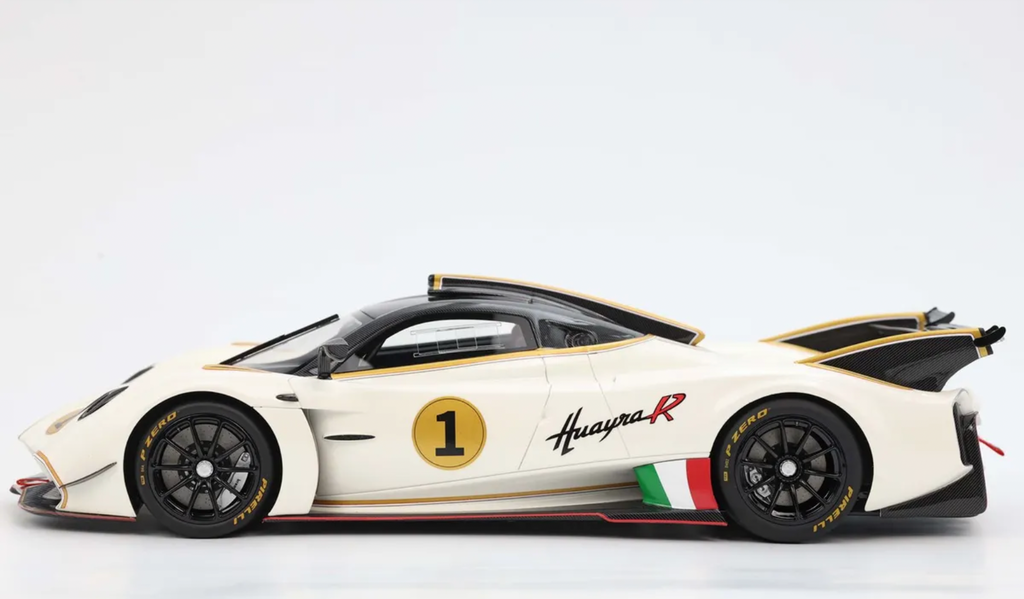 Pagani Huayra R 2020 1:18 Scale Replica Model Car in Benny White