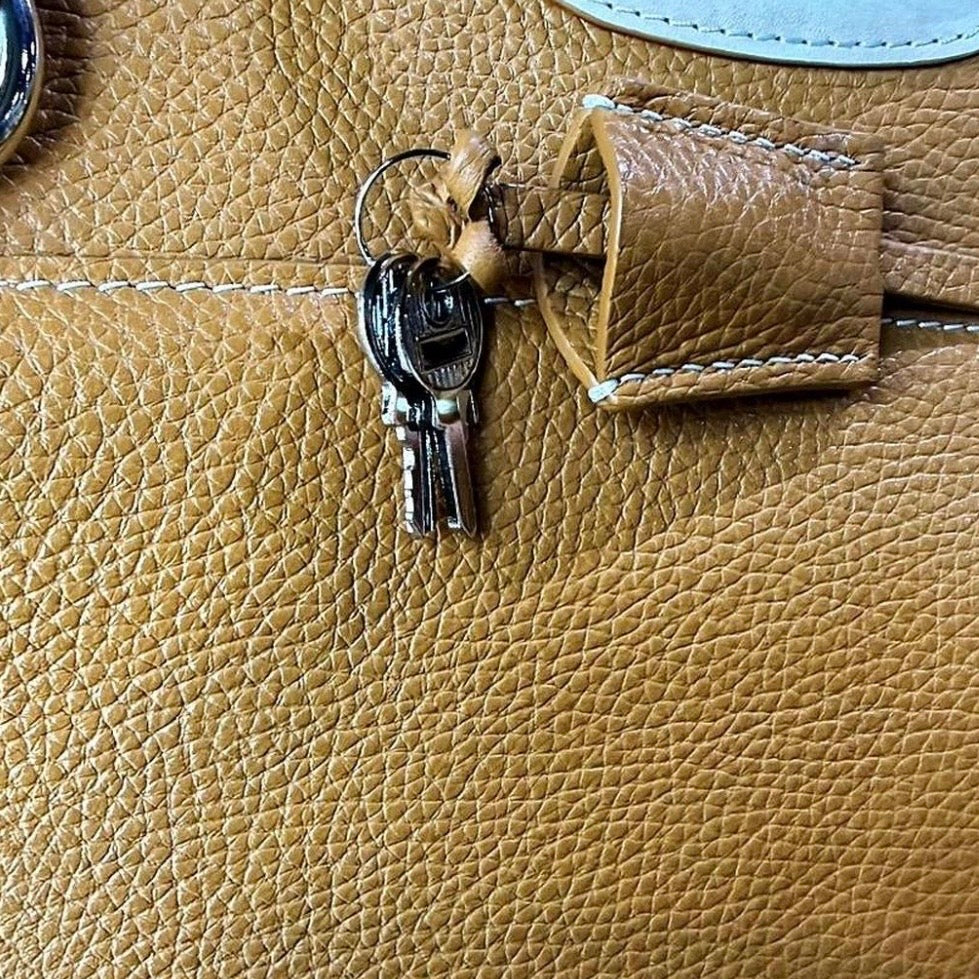 Tan Leather Weekender Bag