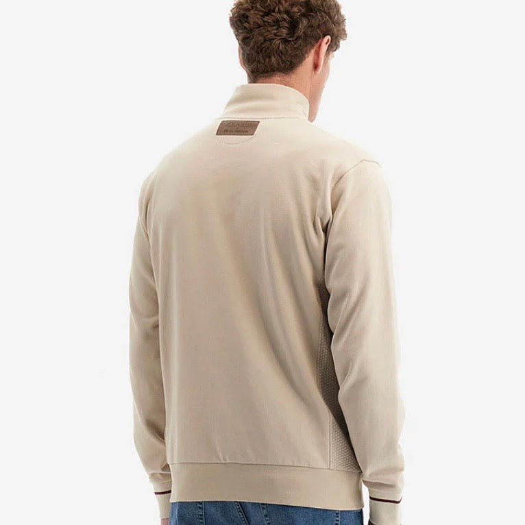 Men's Full Zip Sweatshirt Cream | Utopia Capsule by La Martina