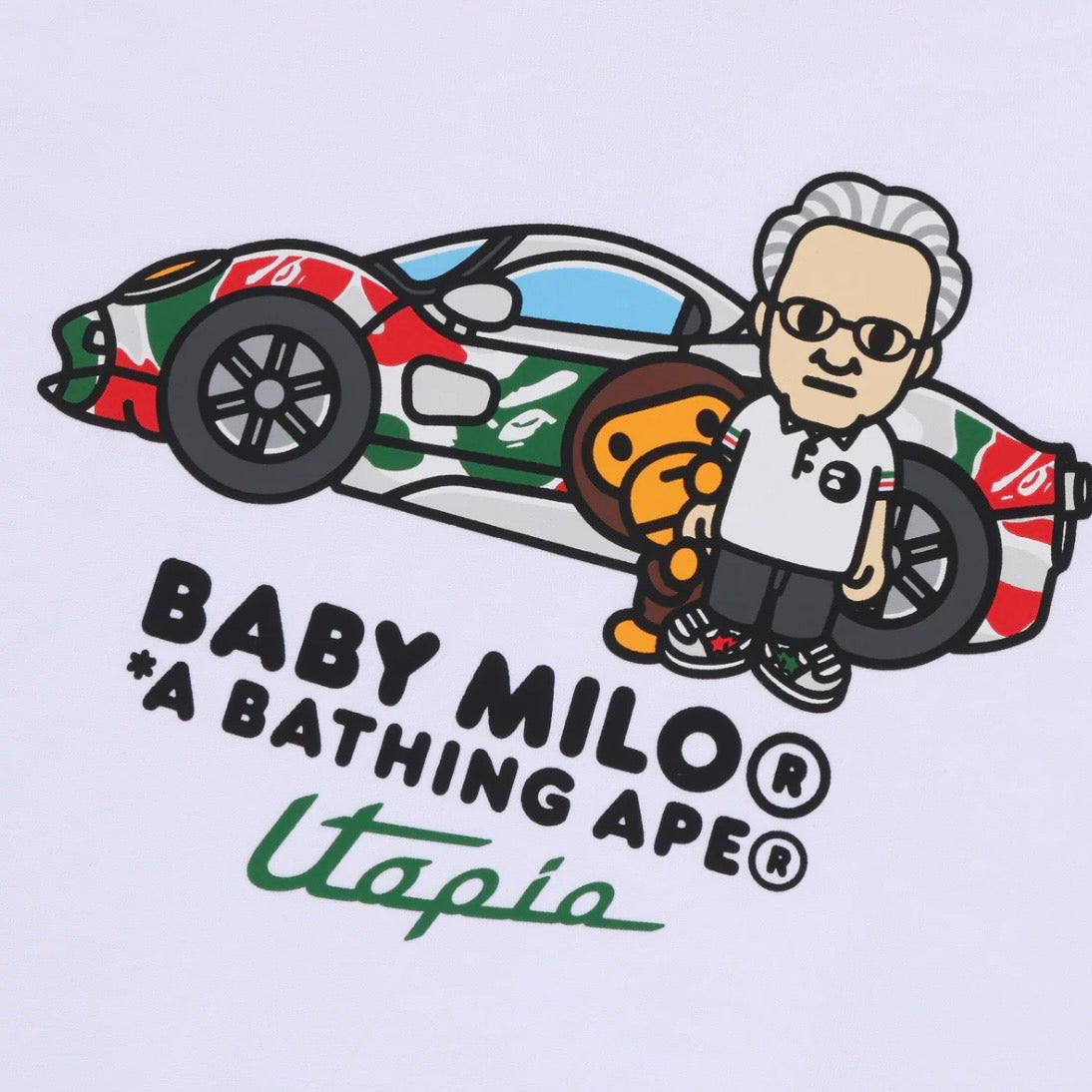 Pagani Utopia By BAPE White Baby Milo T-Shirt