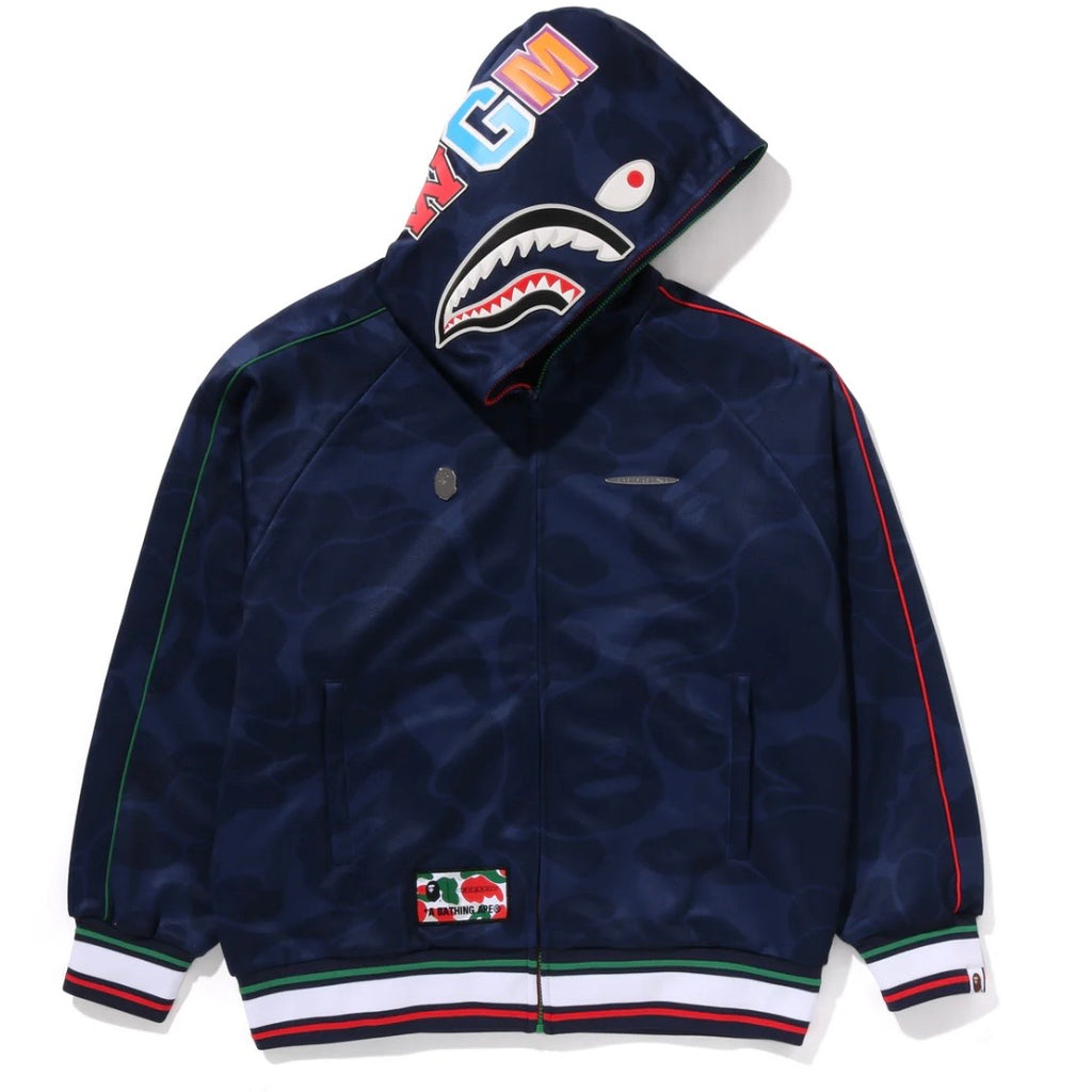 Pagani Utopia By BAPE Blue CAMO Shark Full Zip Hoodie