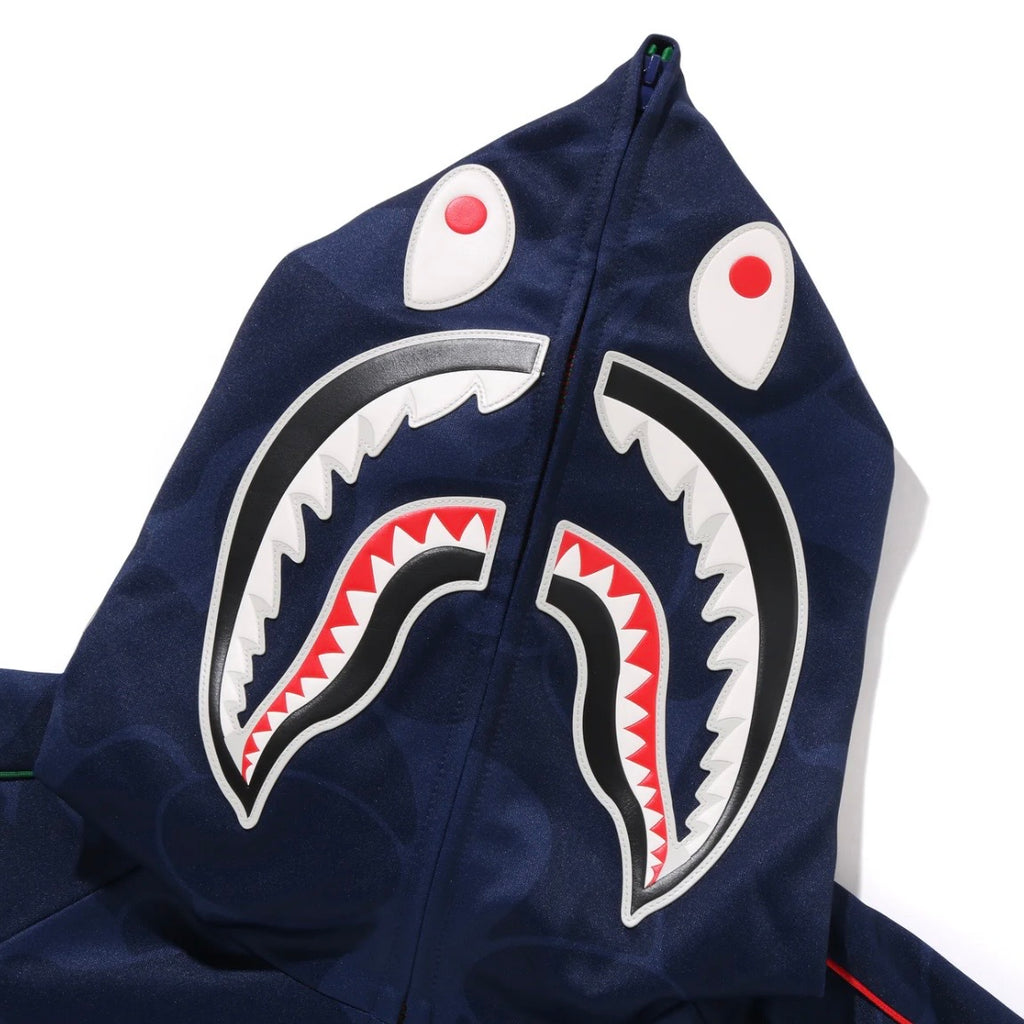Pagani Utopia By BAPE Blue CAMO Shark Full Zip Hoodie