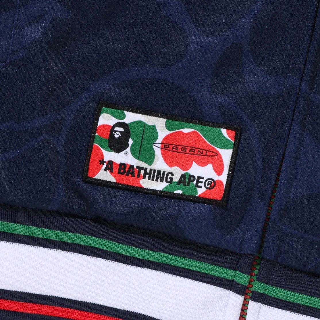 Pagani Utopia By BAPE Blue CAMO Shark Full Zip Hoodie