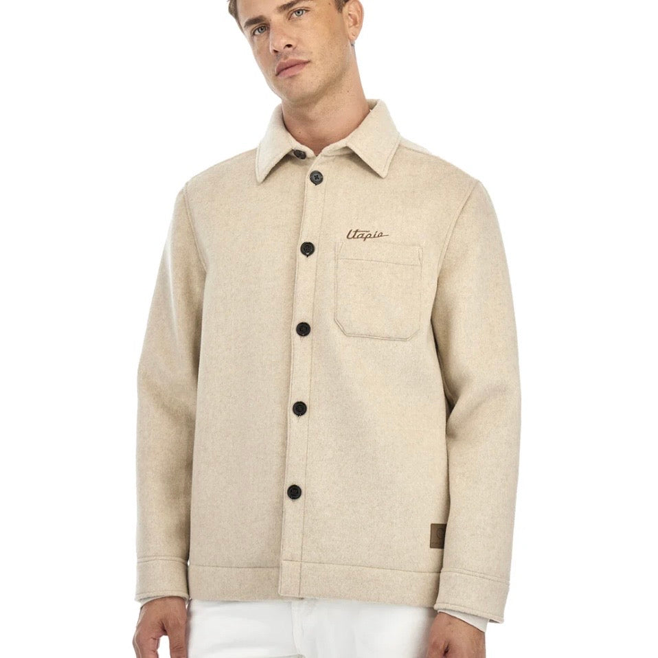 Cream Wool and Cashmere Overshirt | Utopia Capsule by La Martina
