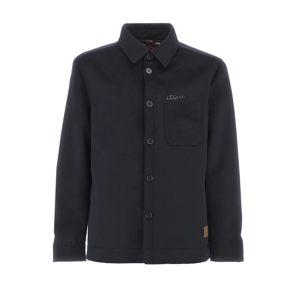 Navy Blue Wool and Cashmere Overshirt | Utopia Capsule by La Martina