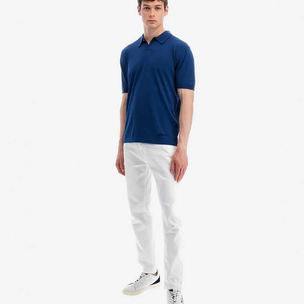 Men's Polo Tricot Avio Blue | Utopia Capsule by La Martina
