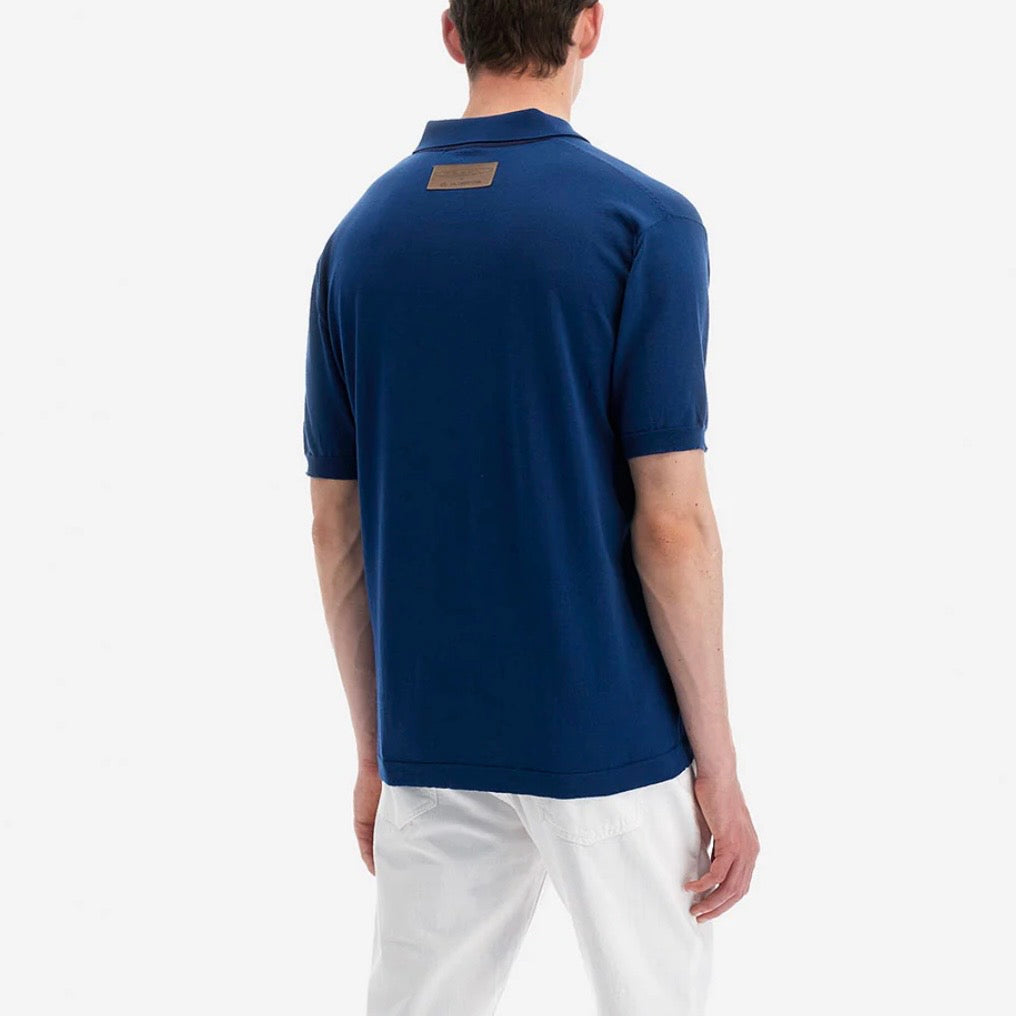Men's Polo Tricot Avio Blue | Utopia Capsule by La Martina