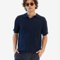 Men’s Navy Blue Tricot Polo Shirt