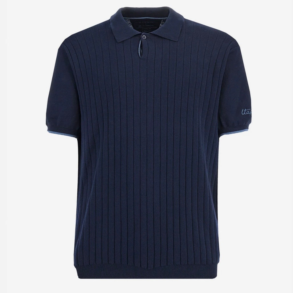 Men’s Navy Blue Tricot Polo Shirt