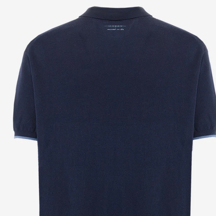 Men’s Navy Blue Tricot Polo Shirt