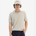 Men’s Beige Tricot Polo Shirt