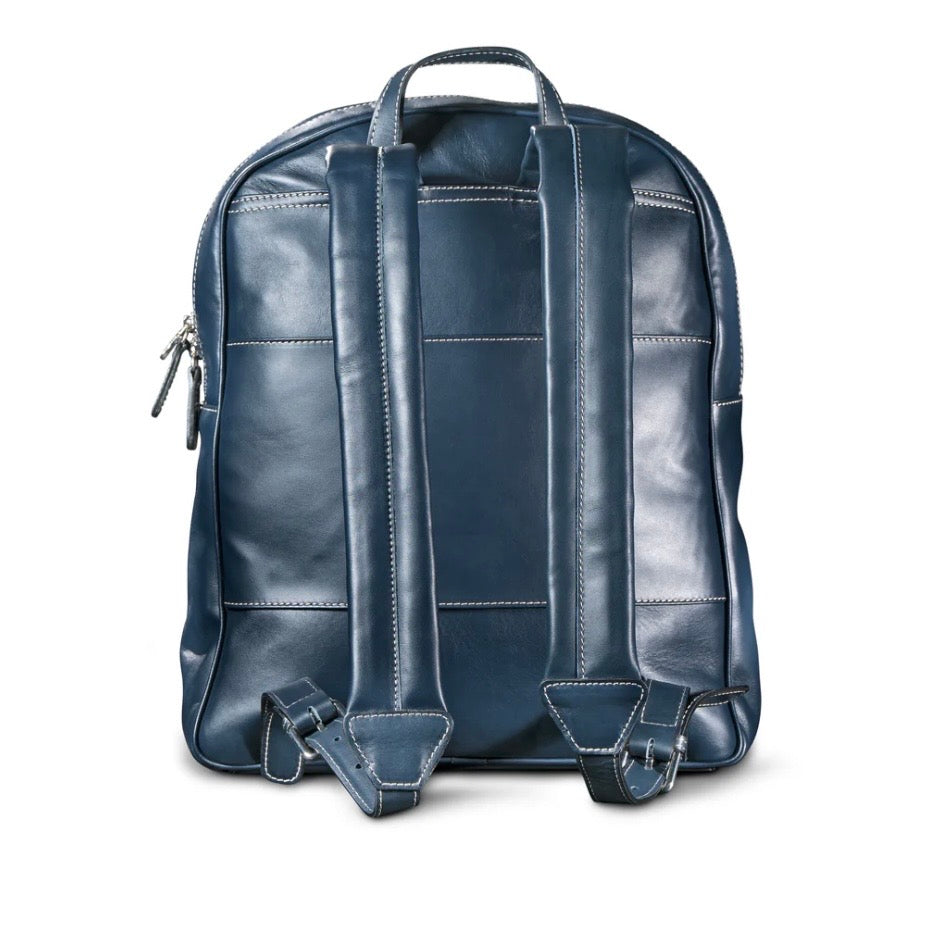 Leather Backpack Navy
