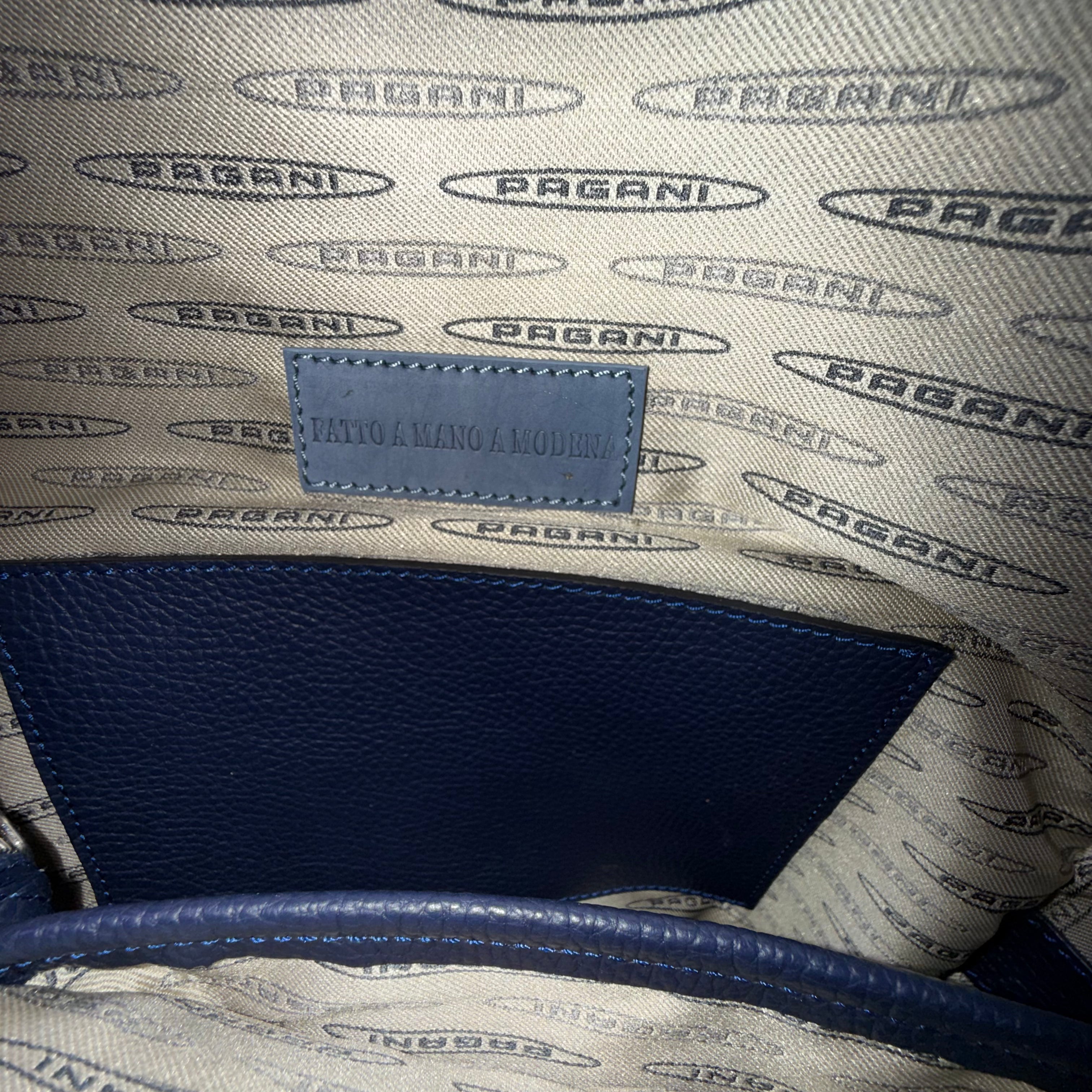 Leather Backpack Navy