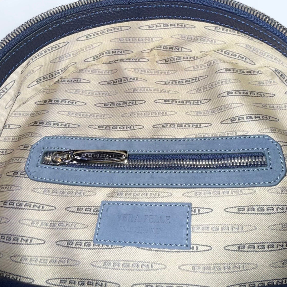 Leather Backpack Navy