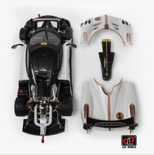 Pagani Huayra R 1:18 Scale Die Cast Model (Pearl White)