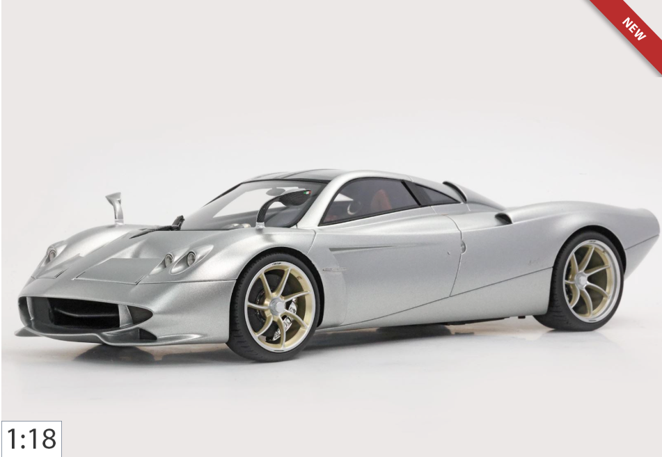 Pagani Huayra Codalunga 1:18 Scale Replica Model Car (Grigio Montecarlo)