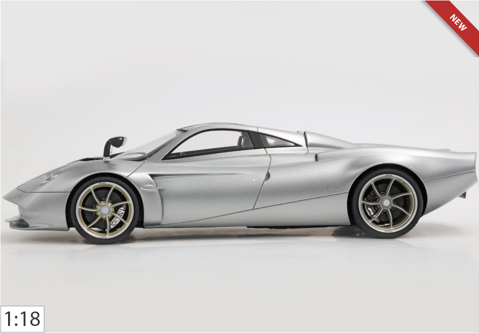 Pagani Huayra Codalunga 1:18 Scale Replica Model Car (Grigio Montecarlo)