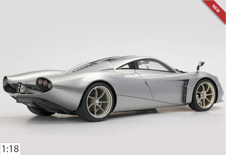 Pagani Huayra Codalunga 1:18 Scale Replica Model Car (Grigio Montecarlo)